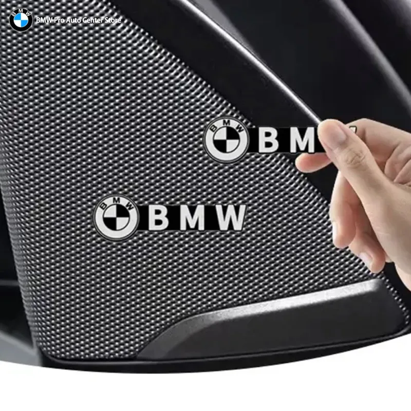 3D Aluminum Hi-Fi Speaker Audio Speaker Badge Emblem Stereo Sticker For BMW Performance M Power E90 E91 E92 E93 X3 X5 X6 E46