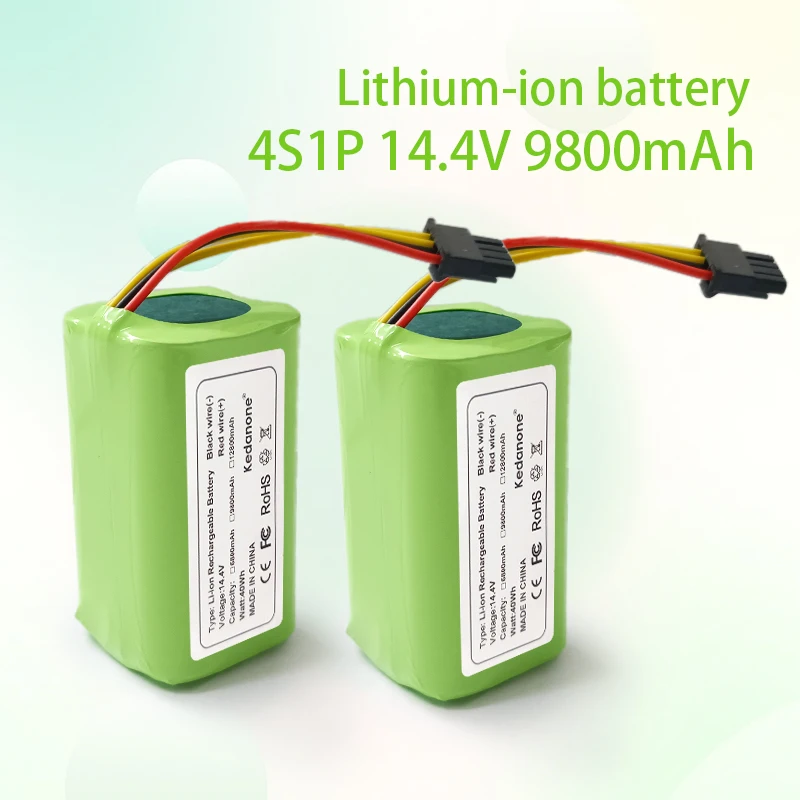 

4S1P 18650 14.4V 9800mAh Lithium Battery,For Robot Vacuum Cleaner Vacuum Cecotec Conga 1390 1490 Li-ion Rechargeable Battery