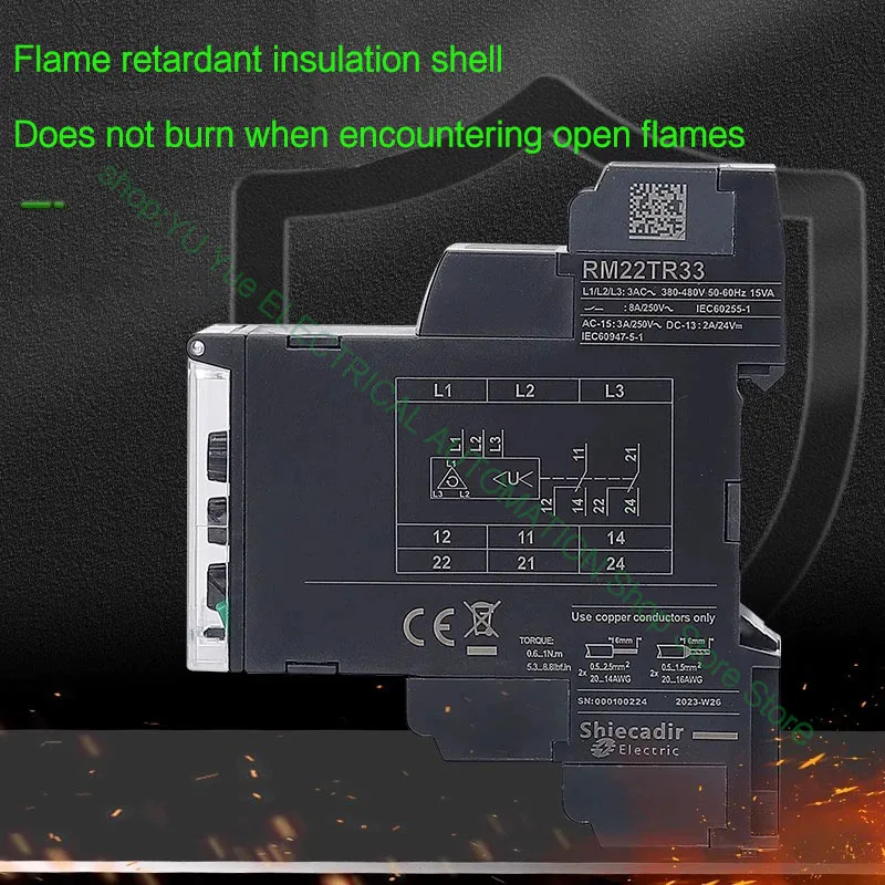 Schneider three-phase power control relay RM22 voltage control relay RM35 liquid level control relay/current control relay