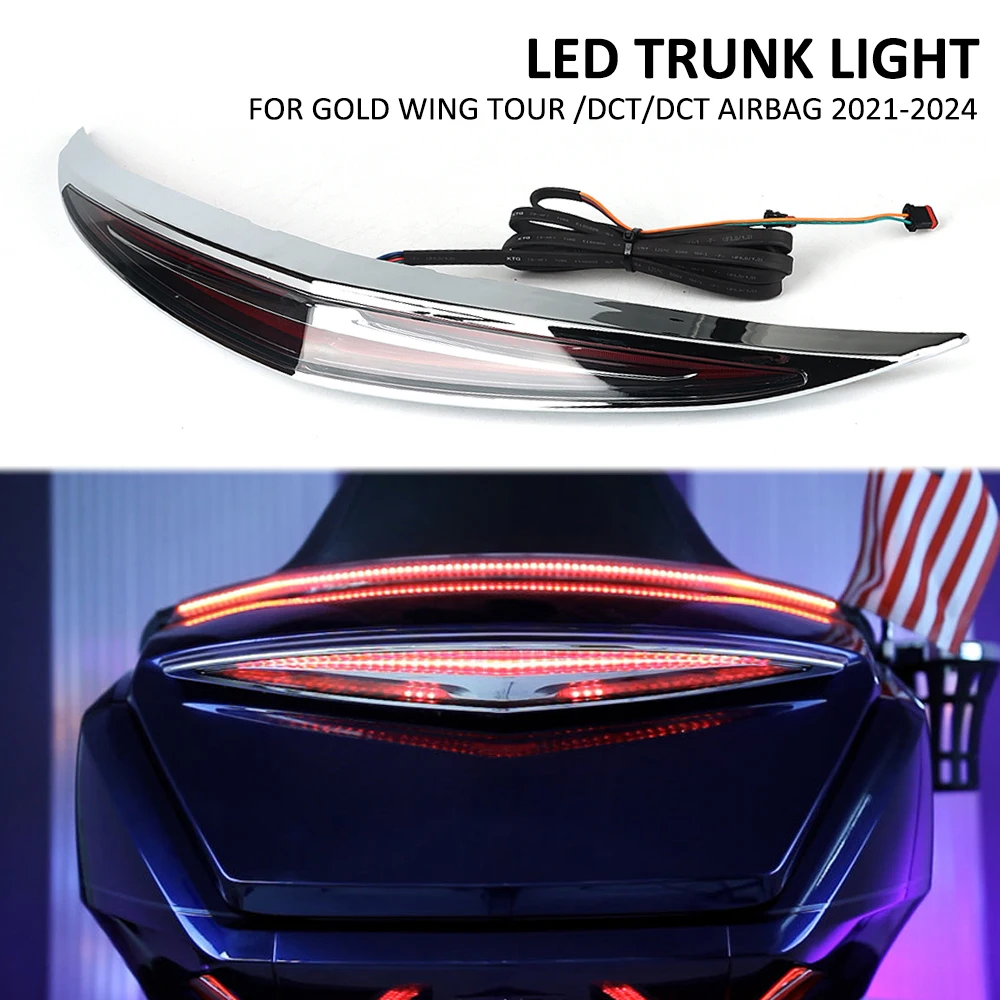 For Honda Gold Wing GL1800 Tour DCT Airbag 2021-2024 2023 Motorcycle Top Box LED Trunk Luggage Lamp Turn Signal Brake LED Light