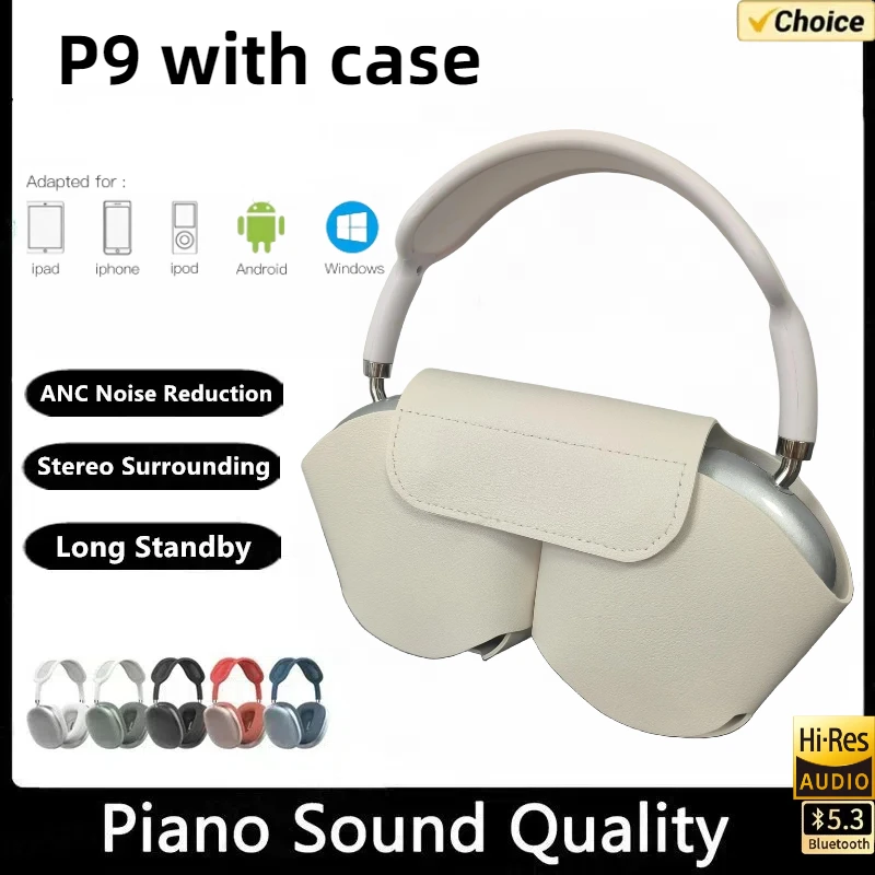 

P9 Wireless Headphones Bt Headset Smart Noise Reduction Headsets Stereo Sound TWS Earphones Gaming Earpiece for Phone PC
