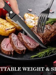 KOOMADE 24 قطعة مجموعة أدوات فضية خدمة سوداء لـ 4 أدوات مائدة من الفولاذ المقاوم للصدأ مجموعة أدوات مائدة سكين شوكة وملعقة #5