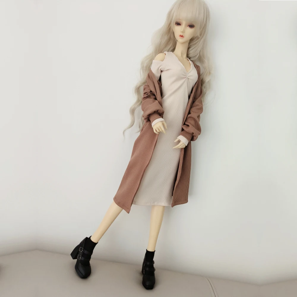 

D05-P003 children handmade toy 1/3 60cm doll BJD/SD doll's clothes Long slit style knitted dress 1pcs