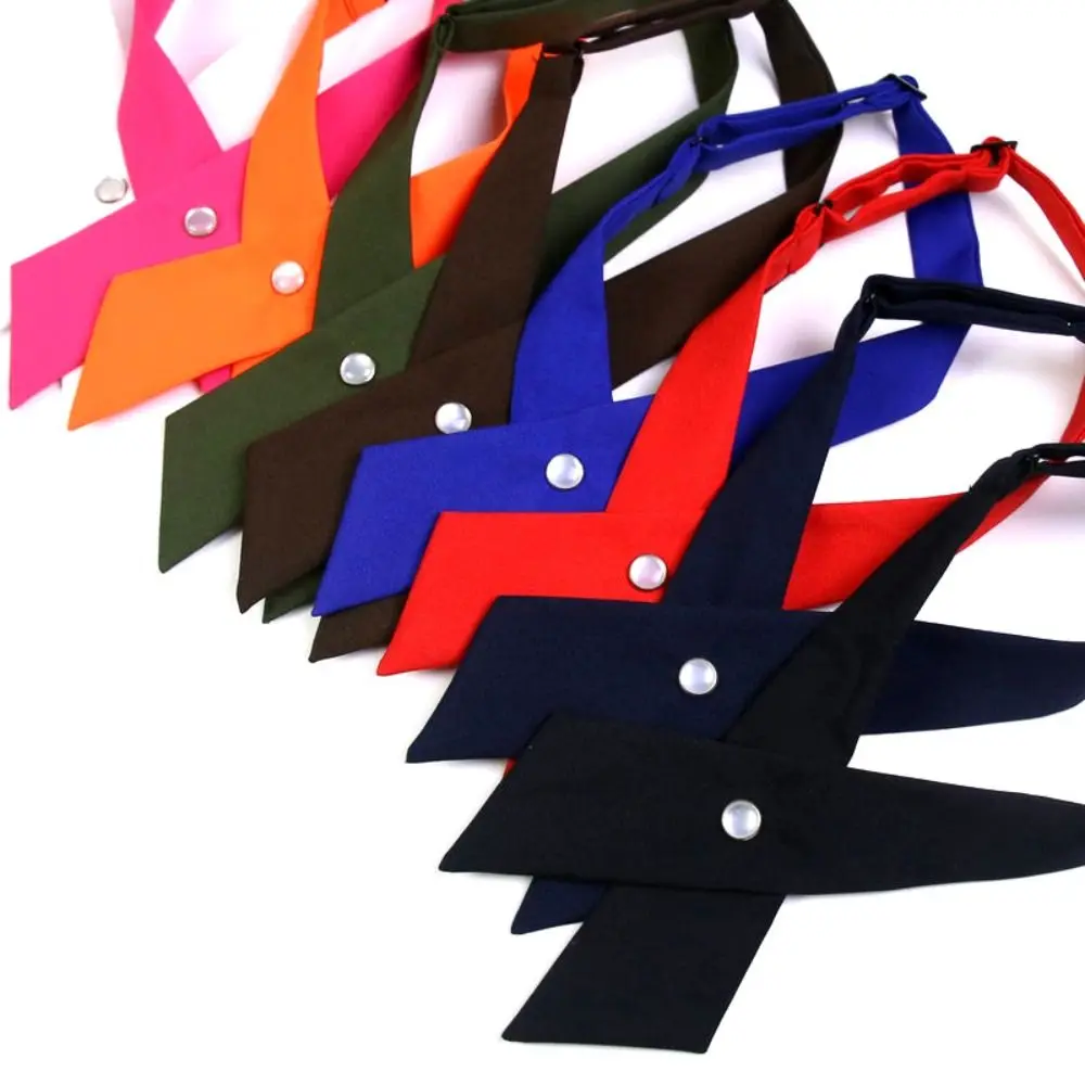 New Removable Cross Bowtie Polyester Apparel Accessories Shirt Tie JK Uniform Decor Cross Bow Ties
