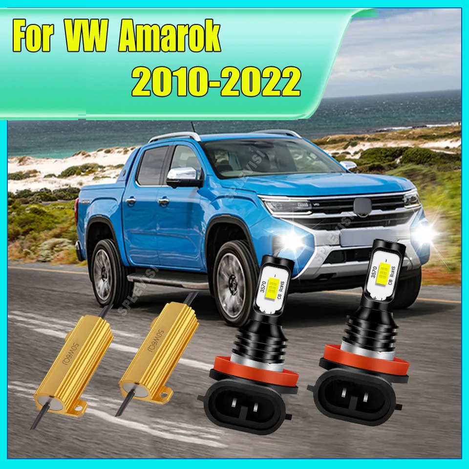 

Xenon White Replacement Fog Bulbs W/ Load Resistors- Perfect for Bad Weather For VW Amarok 2010 2011 2012 2013 2014 2015-2022