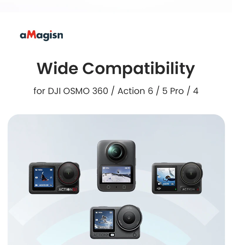 Für DJI Osmo Action 360/Action 6 5 4 Drahtlose Fernbedienung 50 m Entfernung Controller Sport Kamera Zubehör mit Handschlaufe – Detail 17