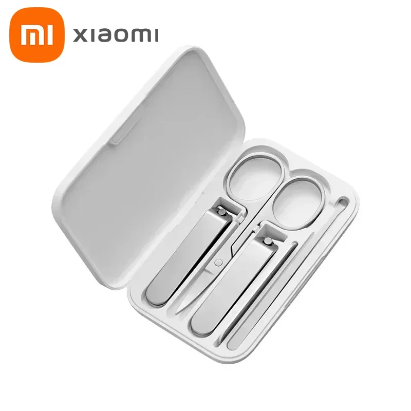 5in1 Xiaomi Mijia Nail Clipper Stainless Steel Set Trimmer Pedicure Care Clippers Earpick Nail File Professional Beauty Tools