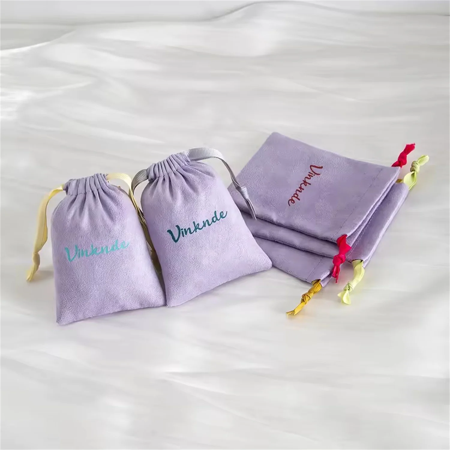 

Jewelry Packaging Bag Custom Logo Velvet Flannel Drawstring Bags Wedding Favors Gift Pouch Candy Cosmetic Earrings Perfume Sack