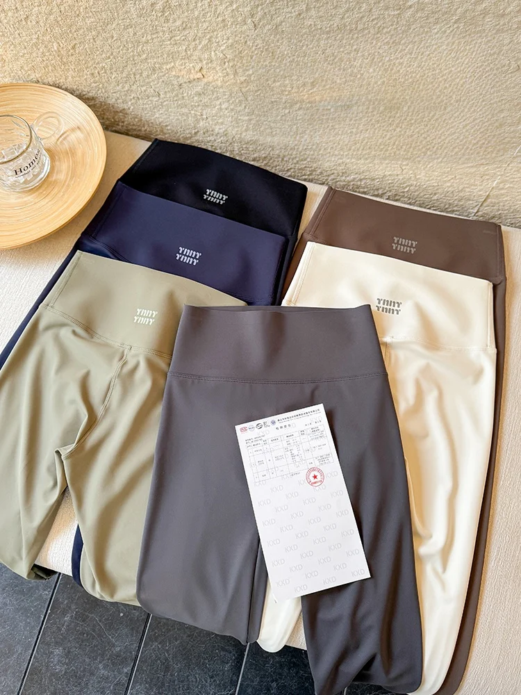 レディース ハイウエスト 裏起毛 ヨガパンツ アークスキンデザイン 秋冬 ボトムス お腹引き締め ヒップアップ