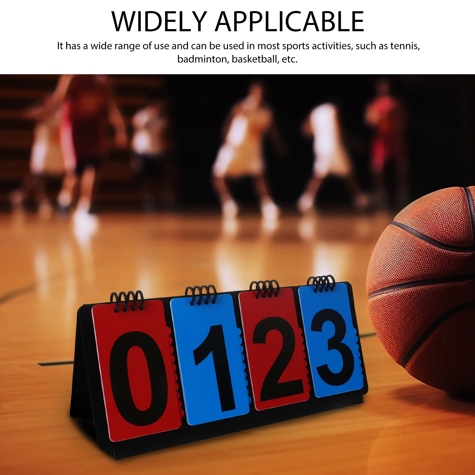 Tabellone segnapunti sportivo Flip Counter per basket, tennis, badminton, pallavolo, baseball, sport portatili in acciaio inossidabile in PVC