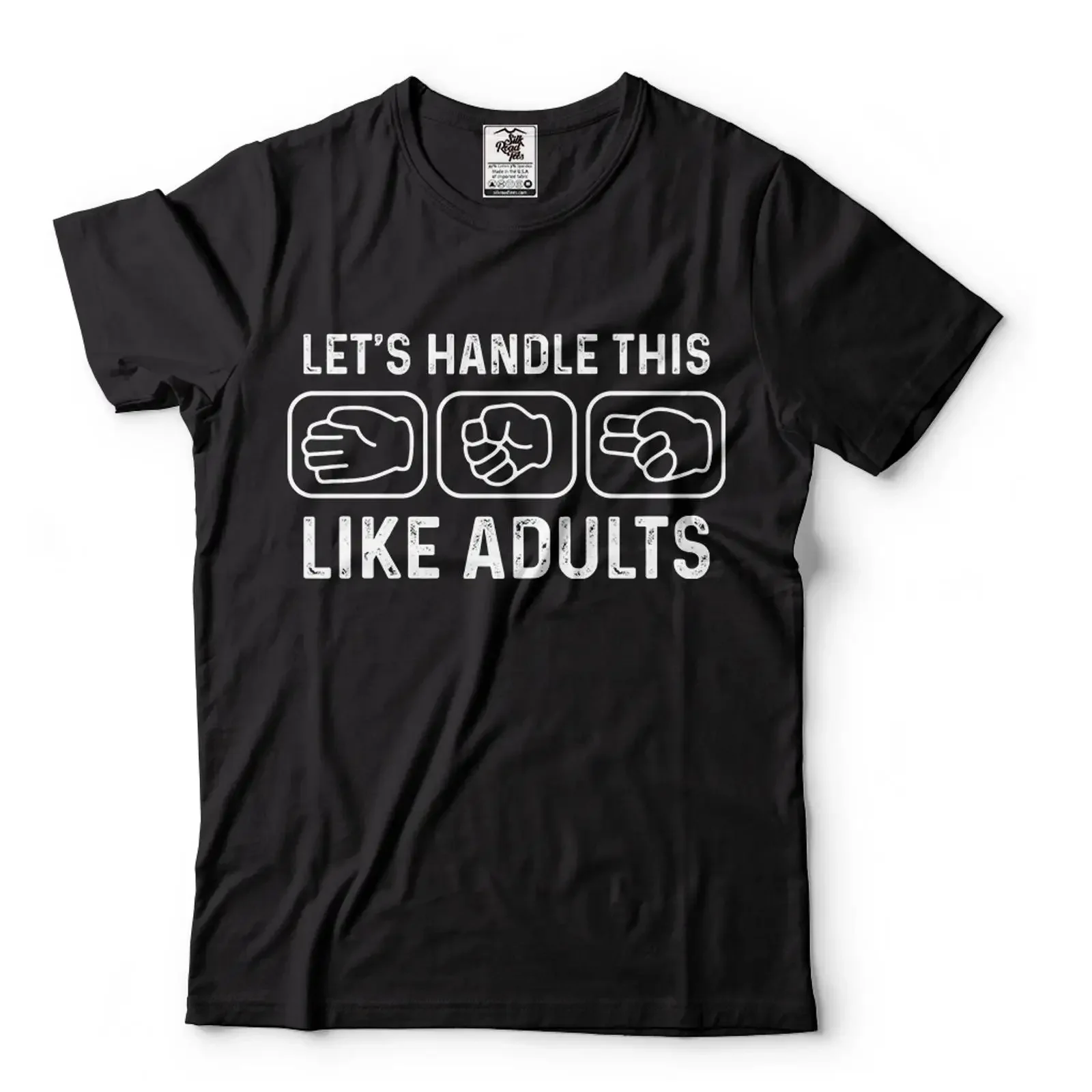 Let's Handle Like This Adults Humor Rock Paper Scissors Funny Men T Shirt vintage Washed graphic Versatile designer clothes