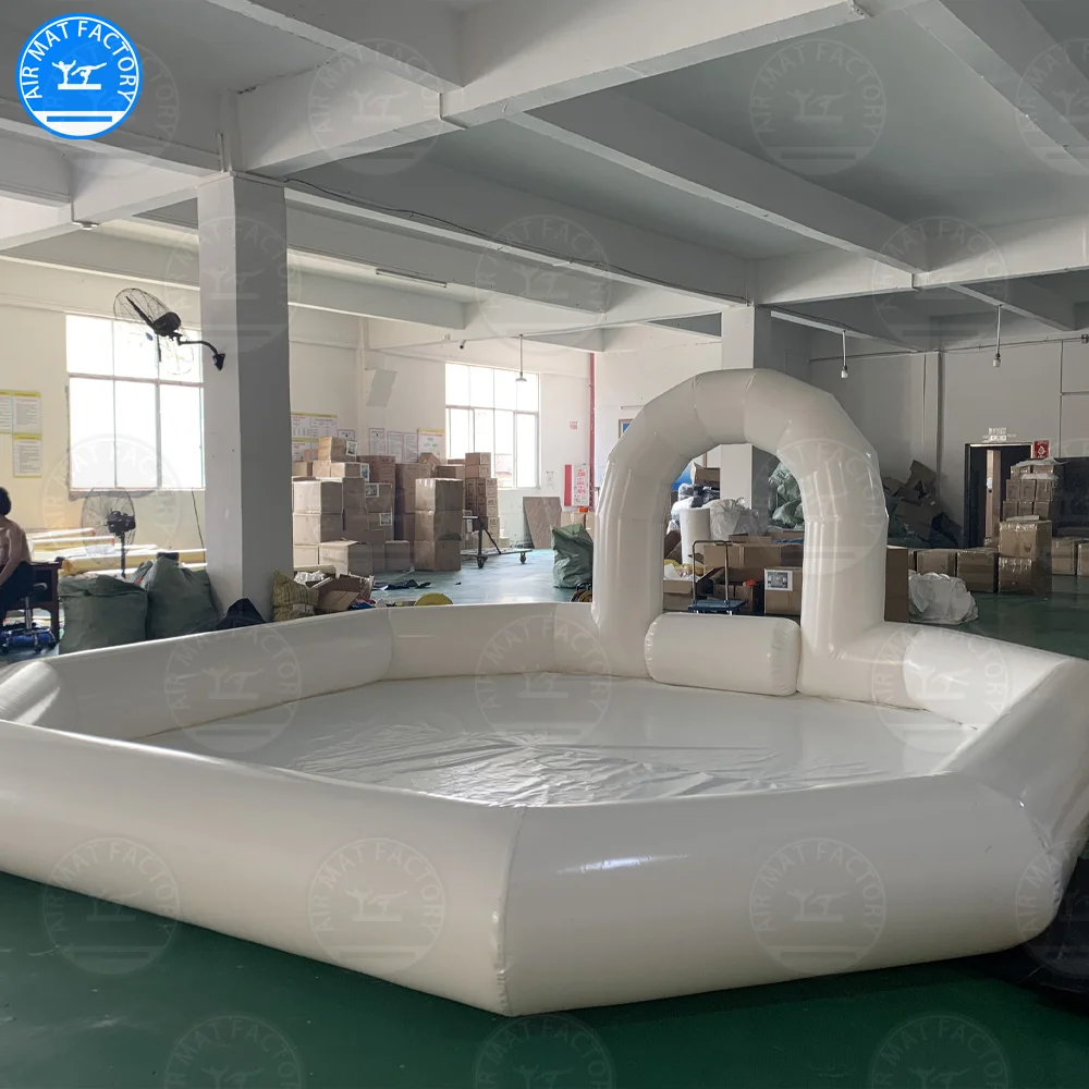 재고 있음! 흰색 PVC 놀이공원용 에어범퍼카 트랙 (펌프 포함) 어린이용 에어 레이스트랙 튜브