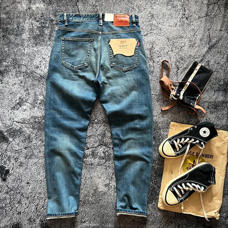 14OZ Red Ear American Classic fit straight drum cotton ball Denim Heavy vintage Red ear denim pants trend