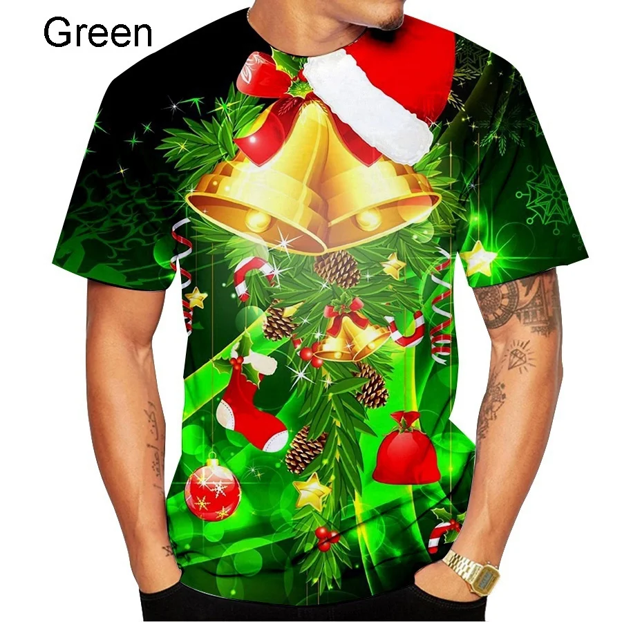 New Fashion Christmas Eve 3d Printed T-shirt Casual Short Sleeve T-shirt for Both Men and Women