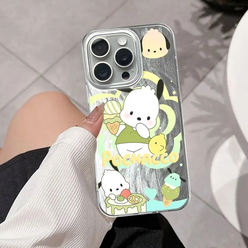 Camlet Glitter Case for Apple iPhone 11 13 15 Pro Max 12 14  7 X  8 Plus XS TPU Silicone Phone Cover Cartoon Kuromi Holle Kitty