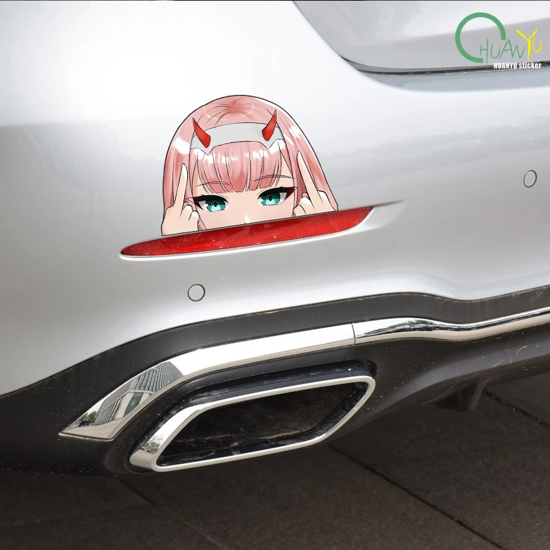 Kasi Car Sticker Personalized Cartoon Japanese Cute Girl Animation anime Auto Body Motorcycle Bumper Reflective Decal view 5
