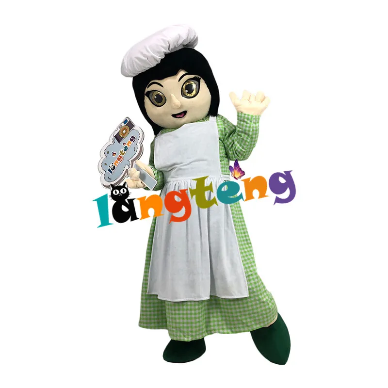 1283 Business Customized Funny Woman Cook Mascot Costume Cosplay Christmas Apparel For Adults