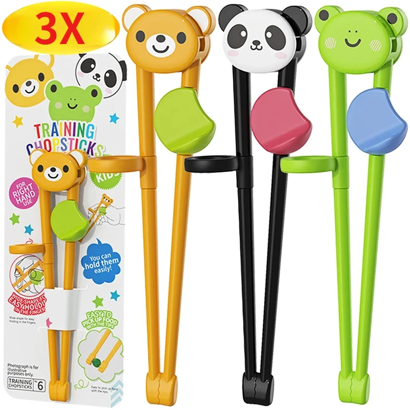 Cartoon Animal Chopsticks For Children Beginners Panda Elementary Learning Chopstick Baby Kids Training Tableware Food Sticks