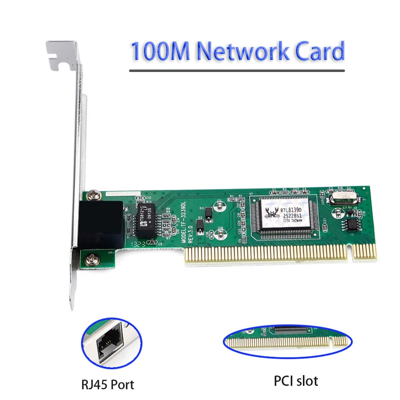 

Game PCI Network Card Ethernet RTL8139 Chipset for Desktop PC gaming adaptive computer accessories RJ-45 LAN Adapter 10/100mbps