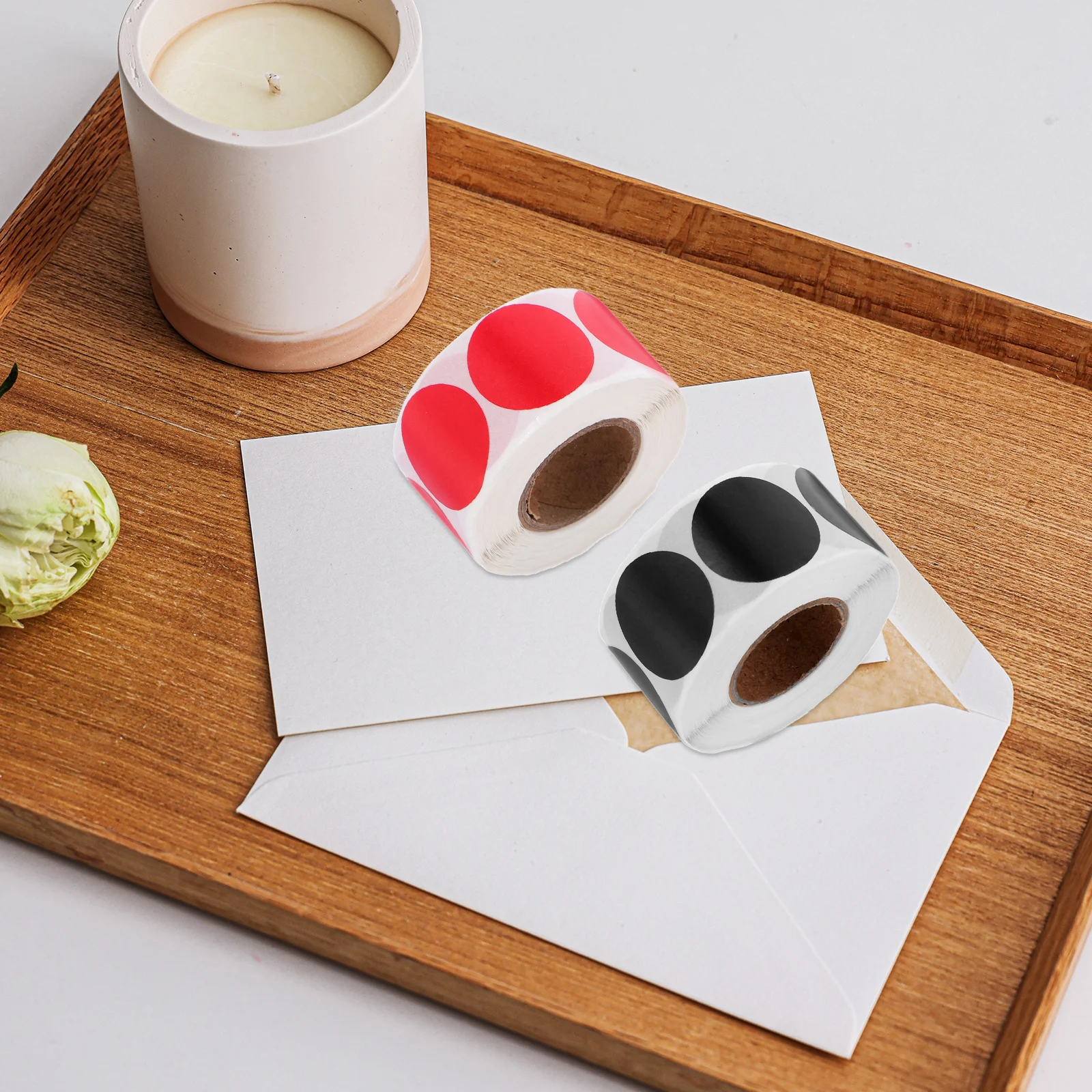 6 لفات من ملصقات النقاط المزخرفة، ملصقات دائرية ملونة ذاتية اللصق لوضع العلامات على تصنيف ترميز الألوان