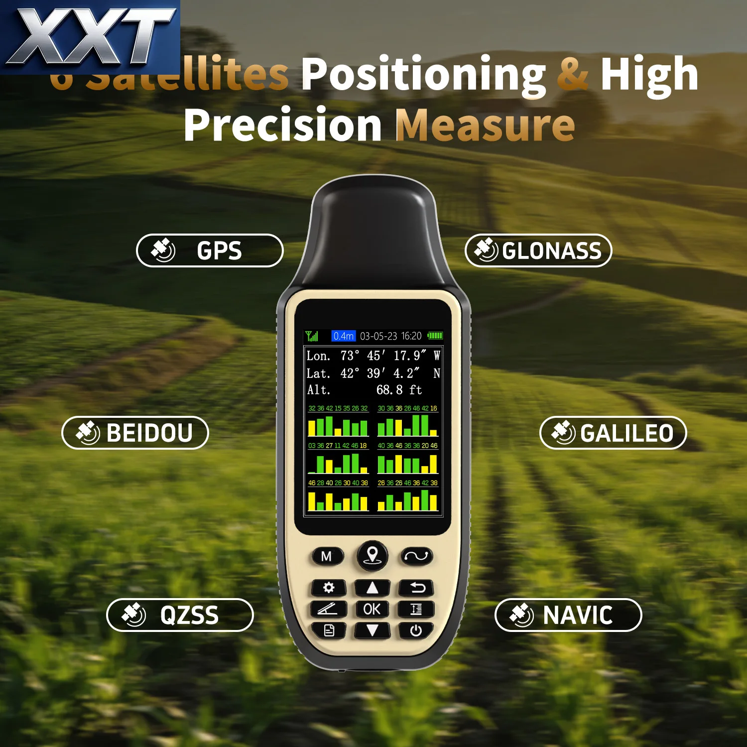 XXT Handheld GPS Land Area Meter ZL660 3.2-inch Color Screen Coordinate Storage Land Surveying Device view 2