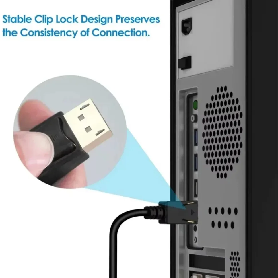Adaptador DisplayPort a HDMI 4K*2K, convertidor DP a HDMI, cable de 1,8 m para ordenador de escritorio, portátil, PC, TV, Monitor, proyector