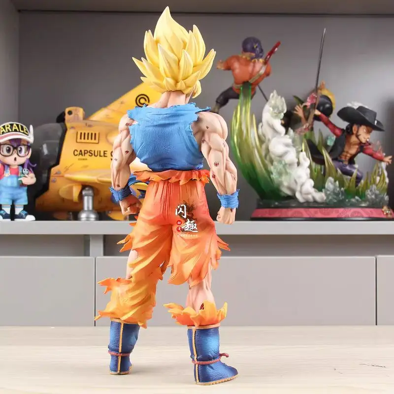32cm Son Goku modelo Dragon Ball Z figura de acción Manga Super Saiyan figurita de juguete Anime SSJ GK estatua Figuras adornos regalo para niños