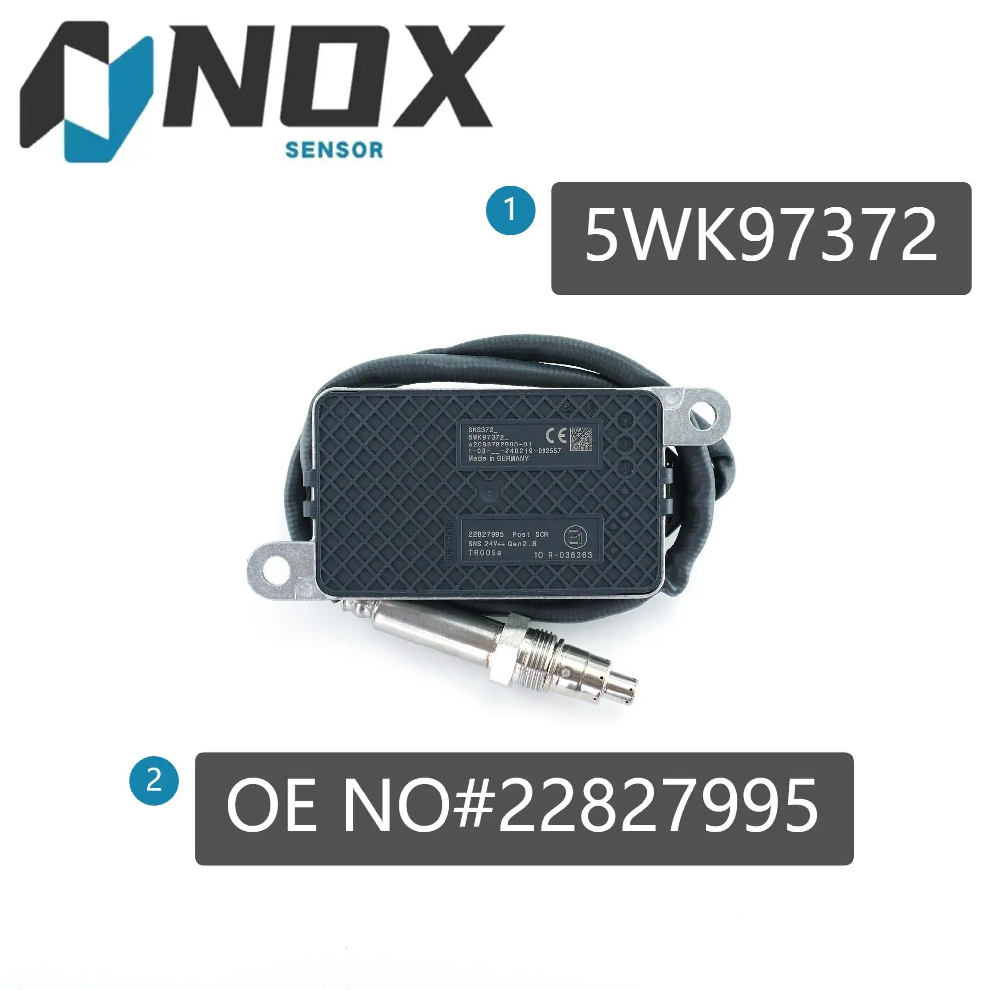 

Brand New Auto Nitrogen Oxide Nox Sensor 5WK97372 5wk97372 5WK9 7372 22827995 5WK9 7372 24V For VOLVO Nitrogen Oxygen Sensor