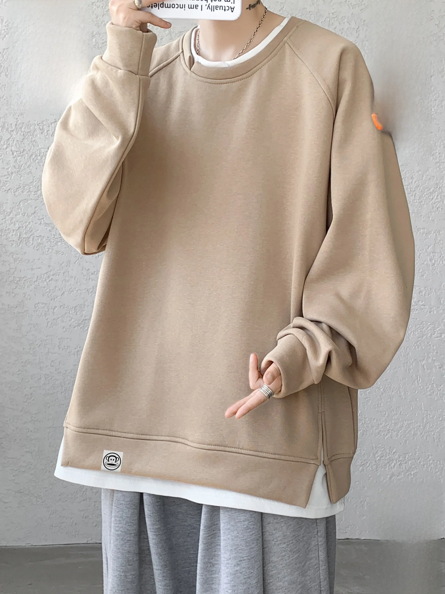 

PaulFrank Winter Warm Fce Long Sve Hoodie Men's Casual Loose Fit Monkey Face Print Comfortable Polyester Cotton Blend