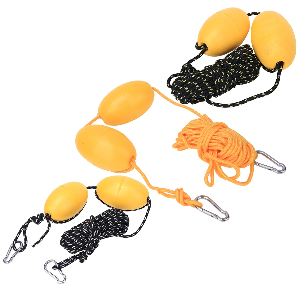 قارب كاياك المقود حبل مع العوامة الكرة العائمة الفولاذ المقاوم للصدأ هوك لصيد الأسماك الانجراف المراسي نظام كاياك المقود حبل مع العوامة