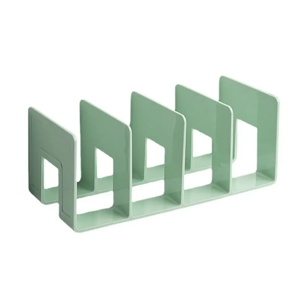 

Acrylic Material Desktop Bookstand Morandi Transparent Purse/Handbag Organizer 3/4 Sections Sturdy Desk File Sorter