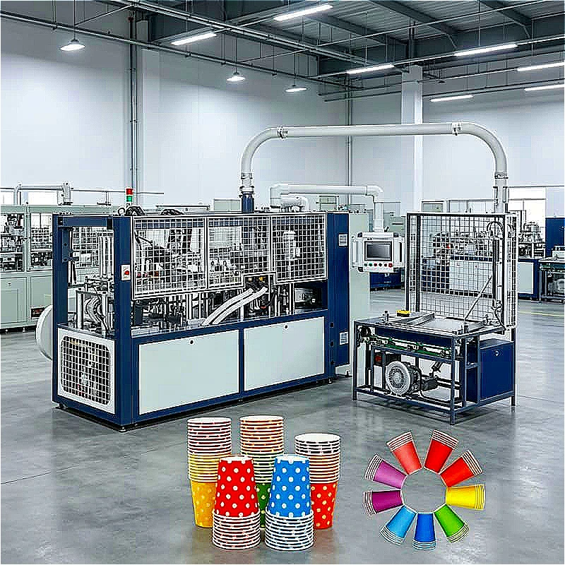 All Purpose Automatic Paper Cup Forming Machine 130pcs min For Coffee Shop Tea Shop Fast Food Cup Production Customized