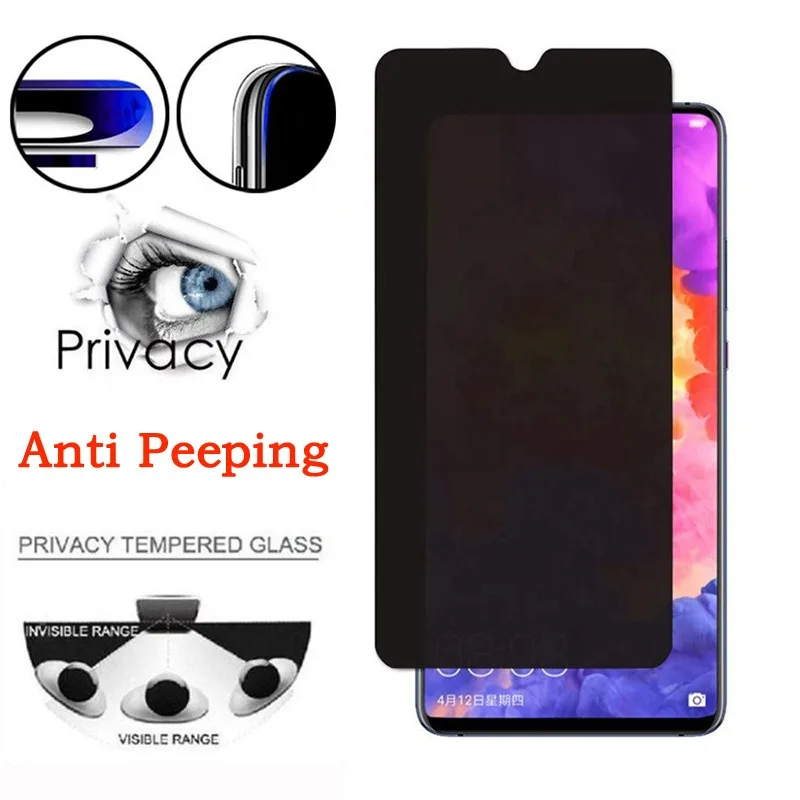 Anti-Spy Protective Glass For Samsung A20 A30 A50 A70 A80 A90 Privacy Screen Protector for Samsung A20s A30s A50s M10s M20 M30s