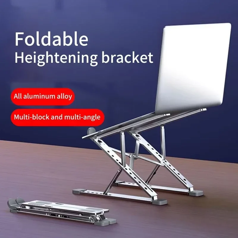 

Adjustable Laptop Stand Aluminum Alloy Desktop Holder Foldable Portable Bracket for Macbook Air Pro Notebook Tablet Pad Cooling