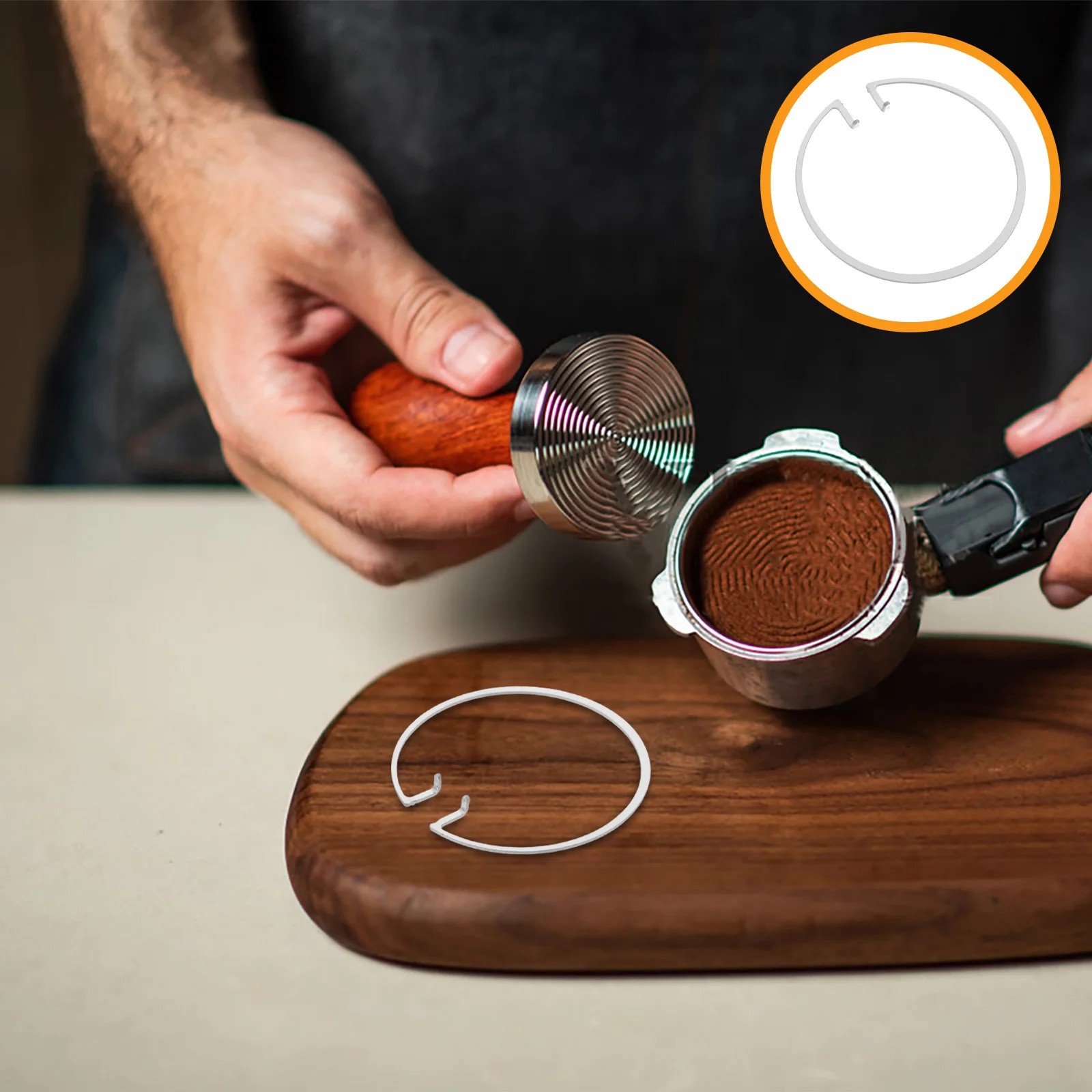 

Stainless Steel Coffee Filter Screen 53.5mm Reusable Espresso Portafilter Mesh for Coffee Machine Parts Home Office