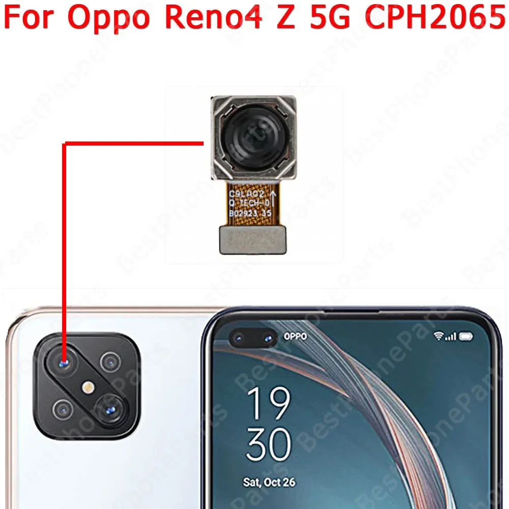 Selfie Rear Big Facing Backside Front Back View Camera Module For OPPO Reno4 Lite Reno 4 Pro 5G Replacement Flex Cable