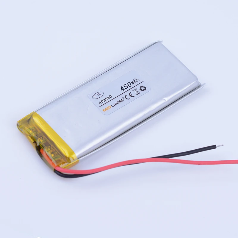 402060 3.7V 450MAh Lithium Polymer Li Ion Pin Cho Tai Nghe Bluetooth Vòng Tay Đồng Hồ Đeo Tay Bút GPS PSP PDA MP3 MP4 MP5