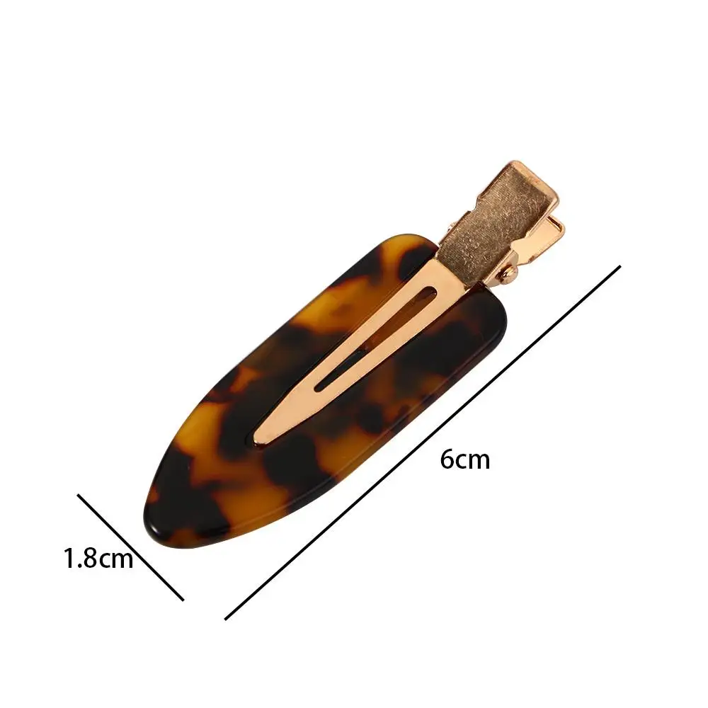 Cwllrn Simple Wild Leopard Seamless Hair Clip Women Acetate Sheet No Bend Bangs Clip Duckbill Clip Hairpins Hair Styling Tool