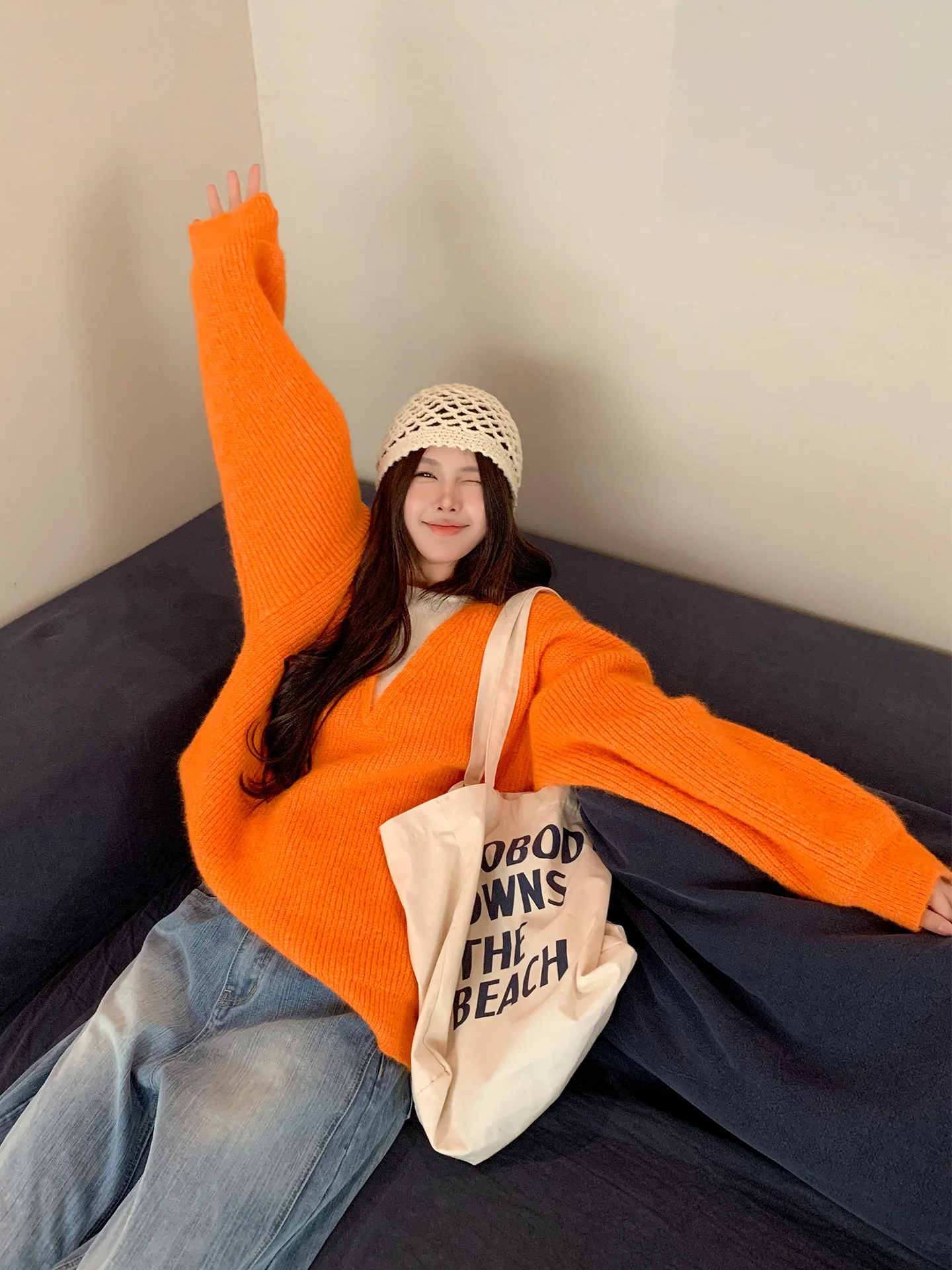 

Muzi Свободный вязаный длинный светящийся искусственный свитер из двух предметов, женский осенне-зимний модный повседневный свитер из смеси полиэстера