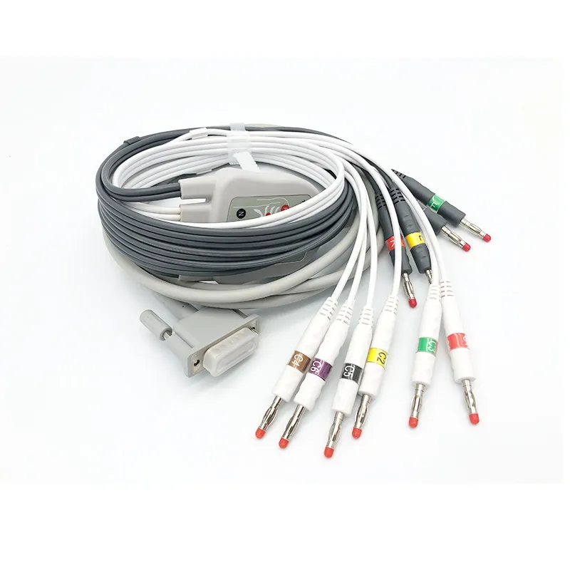 Suitable for TC10 TC20 15-pin Electrocardiograph Twelve-lead Wire Bold Wire Anti-interference