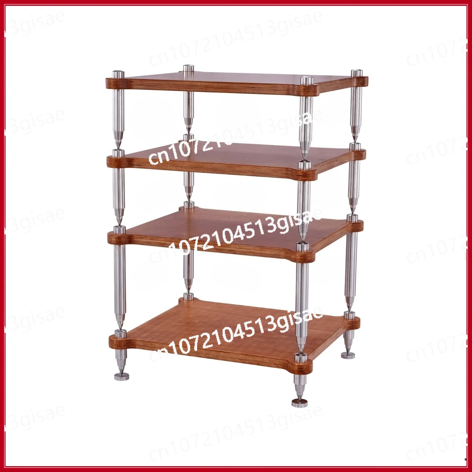 

Glossy Glossy Power Amplifier Rack 304 Solid Steel Column Enlarged Birch Solid Wood Board HIFI Audio Shock Absorber Cabinet