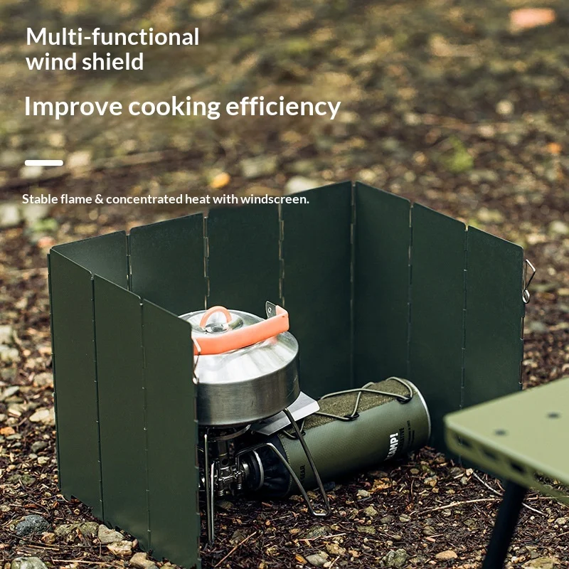 Outdoor Cassette Furnace Windshield Burner Windshield Camping Enclosure Gas Windshield Foldable Portable Windshield Naturehike