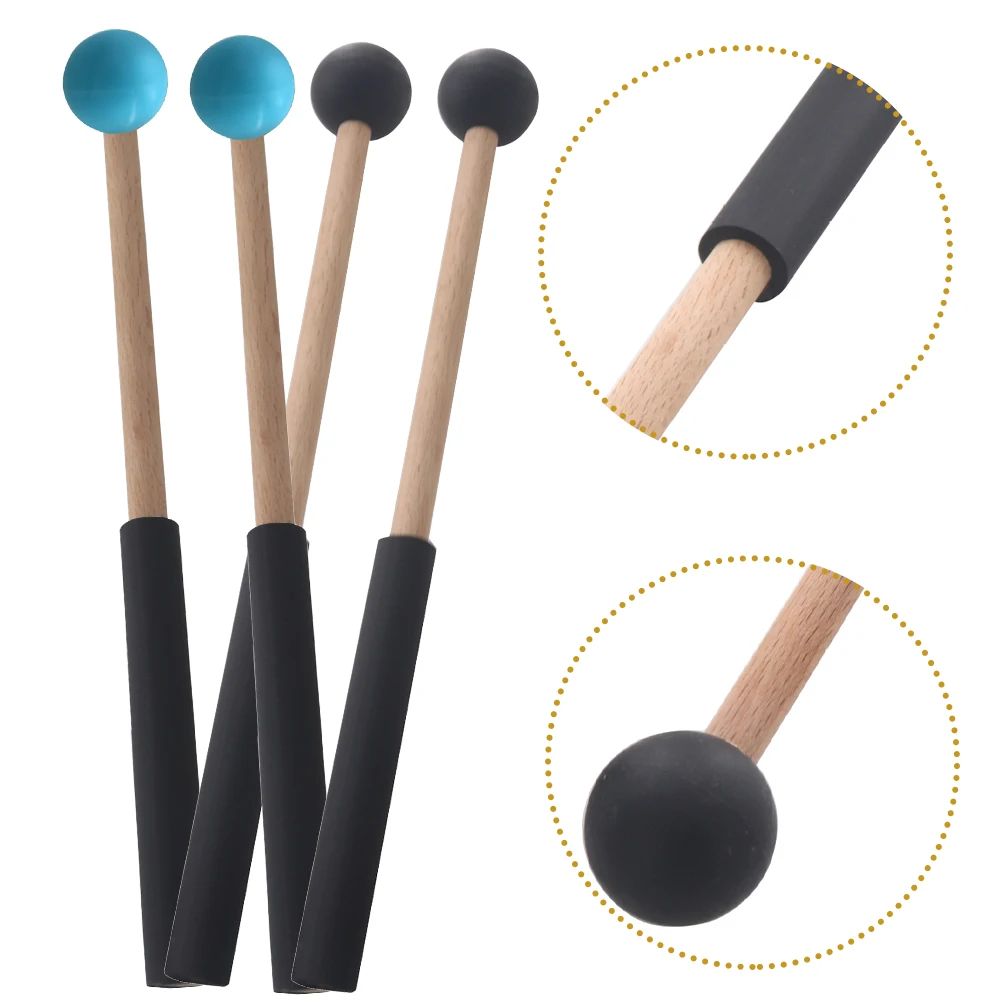 

2 Pairs Drumsticks Marimba Mallet Mallets Musical Instrument Xylophone Tongue Percussion Universal Child