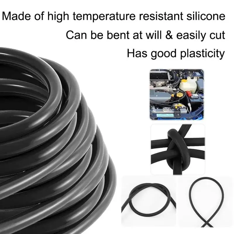 Nitrile Rubber Fuel Hose 3mm To19mm ID 3/1M Length Smooth Bore Carburetor Hose (Black Oil-Resistant)