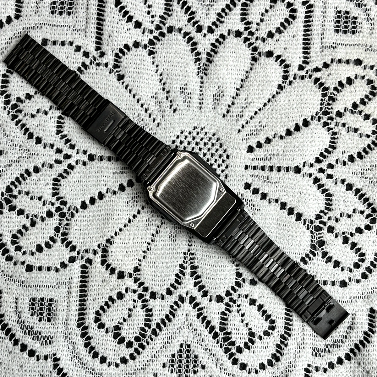 Computer Style Stainless Steel Strap Watch Men's Calculator Watch Multifunctional Led Watch Plastic Case Men's Watch Top Luxury