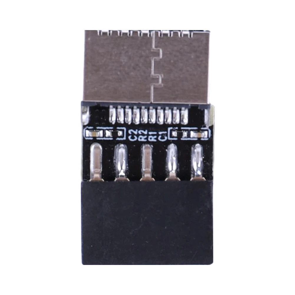 اللوحة الأم USB2.0 9Pin إلى TYPE-E شاحن أنثي التوصيل والتشغيل TYPE-C المقبس 9-Pin USB 2.0 بطاقة موسع لنظام التشغيل/ويندوز لينكس