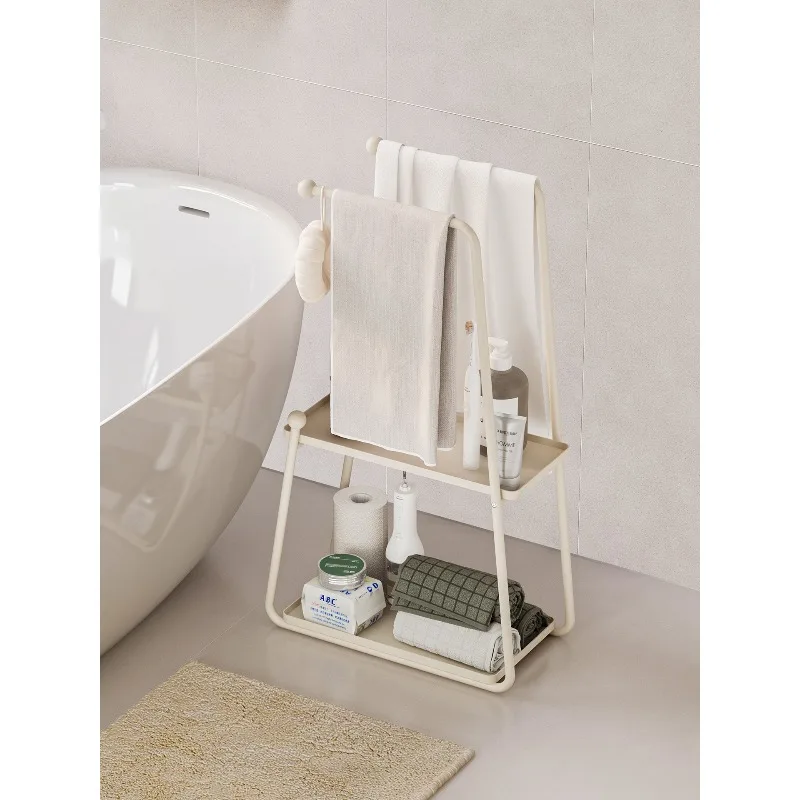 

Premium Toilet Floor Towel Rack Shower Room Bathroom Rack Floor Non-punching Bath Towel Rack