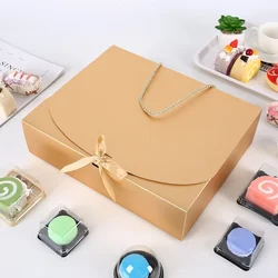Gift Packaging Paper Box With Ribbon Wedding Birthday Party Supplies Chocolate Clothes Pack Boxes Clothes Wig Packaging