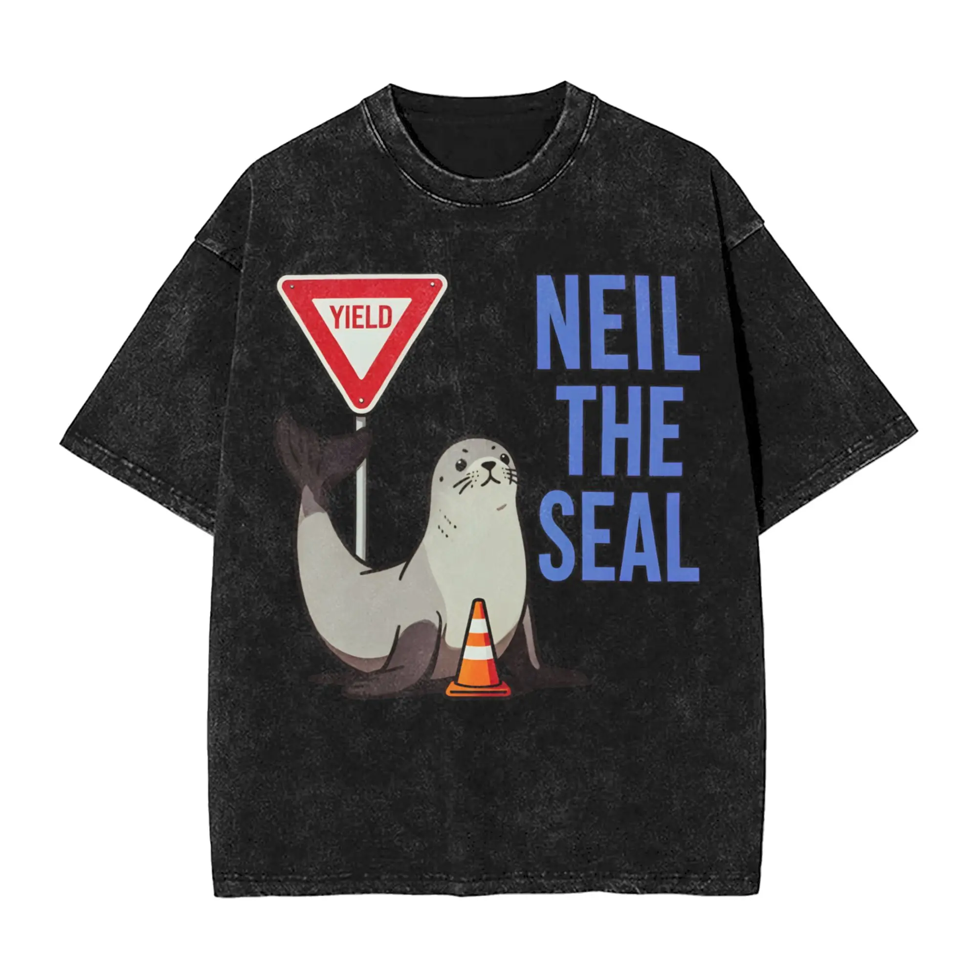 Neil the Seal  T Shirt  Harajuku T-Shirts Short Sleeve Y2K Fun Tops Beach Cotton Crewneck Oversize Clothes
