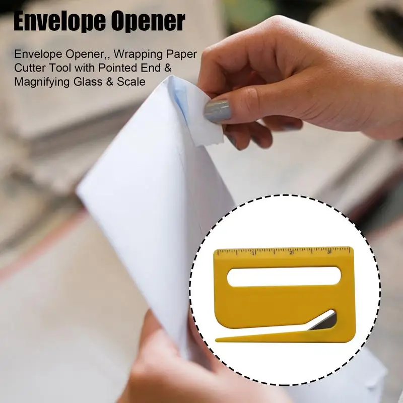 Envelop Opener Tool Inpakpapier Cutter Briefopening Tool Mail Cutter Voor Dierenhaar Knoop Met Puntig Einde Vergrootglas